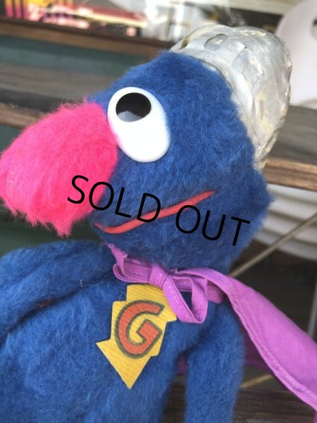 画像7: Vintage Knickerbocker Sesame Street Grover Plush Doll 38cm (B950) (7)