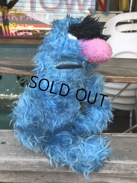 画像4: 70s Vintage Knickerbocker Sesame Street Herry Monster Plush Doll 35cm (B952) (4)