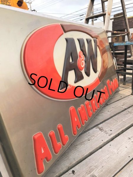 画像3: Vintage A&W Restaurant ALL AMERICAN FOOD Lighted Store Sign Huge!!!! (C024) (3)