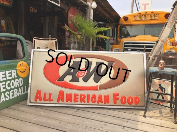 画像1: Vintage A&W Restaurant ALL AMERICAN FOOD Lighted Store Sign Huge!!!! (C024) (1)
