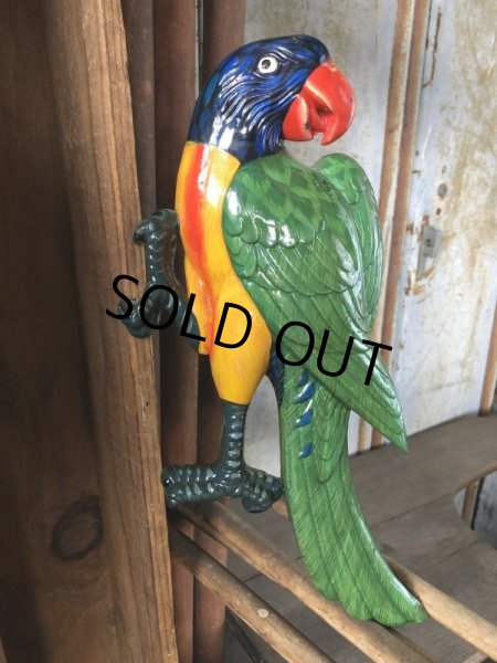 画像1: 70s Vintage Parrot Wall Hangings Statue (C026) (1)