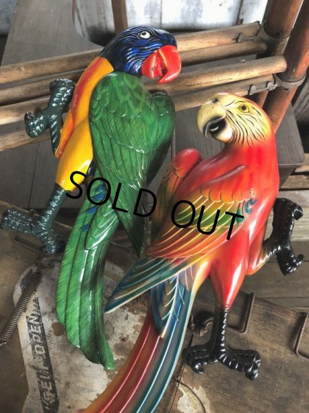 画像8: 70s Vintage Parrot Wall Hangings Statue (C029) (8)