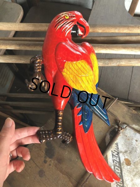 画像8: 70s Vintage Parrot Wall Hangings Statue (C025) (8)