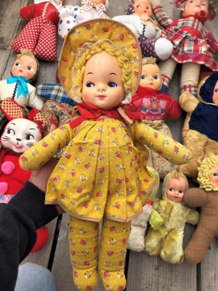 画像11: Vintage Celluloid Face Doll Strawberry Girl 38cm (C039) (11)