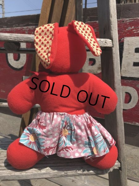 画像4: Vintage Celluloid Face Doll Valentine Bunny 33cm (C040） (4)