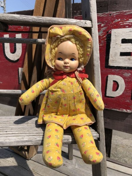 画像10: Vintage Celluloid Face Doll Strawberry Girl 38cm (C039) (10)