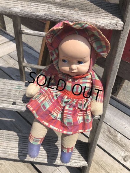 画像2: Vintage Celluloid Face Doll Girl 50cm (C048） (2)