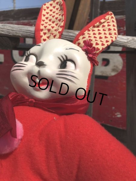 画像7: Vintage Celluloid Face Doll Valentine Bunny 33cm (C040） (7)