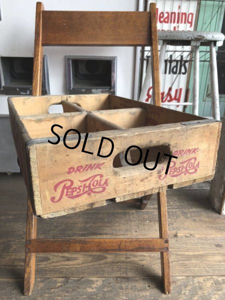 画像2: Vintage Original PEPSI Cola Wooden Crate (C055) (2)