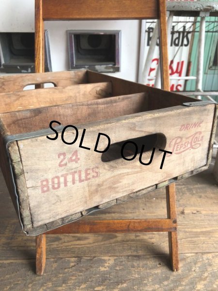 画像2: Vintage Original PEPSI Cola Wooden Crate (C054) (2)