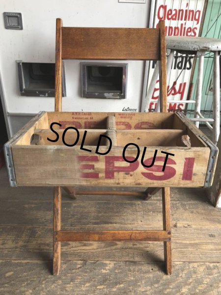 画像3: Vintage Original PEPSI Cola Wooden Crate (C055) (3)