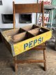 画像1: Vintage Original PEPSI Cola Wooden Crate (C056) (1)