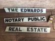 画像1: Vintage Wooden Double Side Hand Painted Signs (C065) (1)