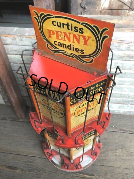 画像5: RARE! Hard to Find!!  Antique CURTISS Advertising "Penny Candy" Tin Store Counter Display (C067) (5)