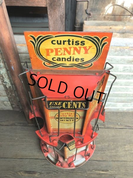 画像6: RARE! Hard to Find!!  Antique CURTISS Advertising "Penny Candy" Tin Store Counter Display (C067) (6)