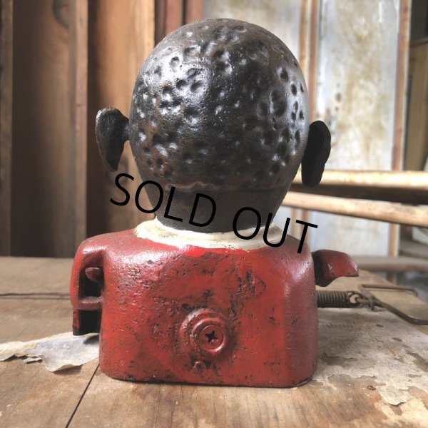 画像5: Vintage Black Man Cast Iron Coin Bank (C066) (5)