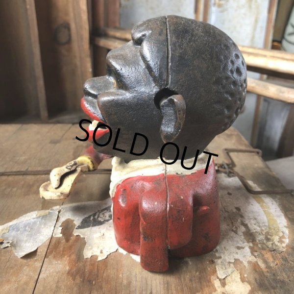 画像4: Vintage Black Man Cast Iron Coin Bank (C066) (4)