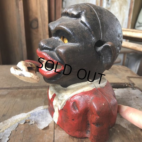 画像3: Vintage Black Man Cast Iron Coin Bank (C066) (3)