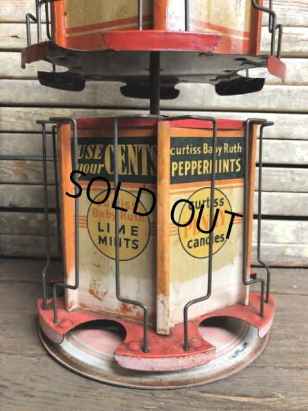 画像9: RARE! Hard to Find!!  Antique CURTISS Advertising "Penny Candy" Tin Store Counter Display (C067) (9)