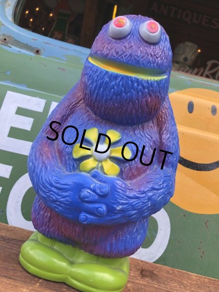 画像6: 70s Vintage Play Pal Blue Hippie Monster Coin Bank Yellow (C069) (6)