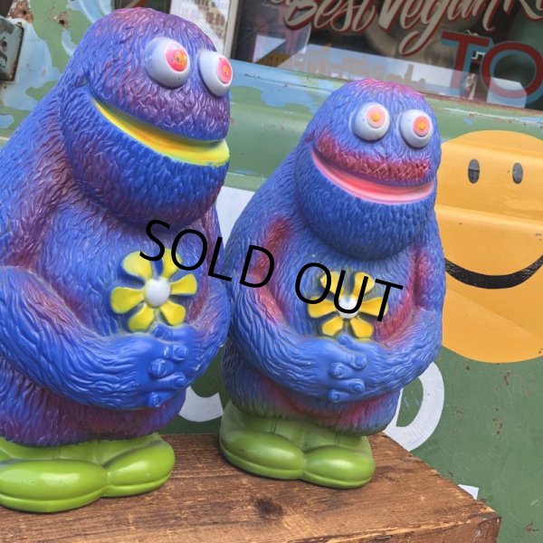 画像9: 70s Vintage Play Pal Blue Hippie Monster Coin Bank Pink (C068) (9)