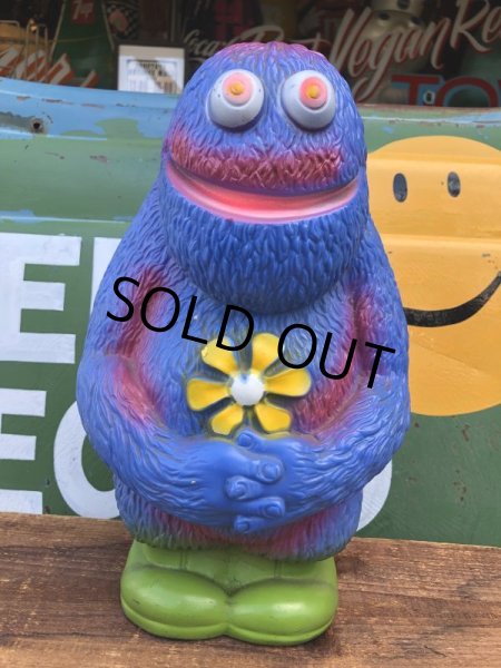 画像8: 70s Vintage Play Pal Blue Hippie Monster Coin Bank Pink (C068) (8)