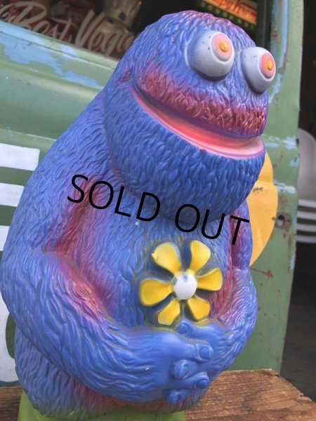 画像3: 70s Vintage Play Pal Blue Hippie Monster Coin Bank Pink (C068) (3)