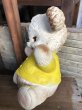 画像4:  60s Vintage Edward Mobley Arrow Sleep Eyes Rubber Squeak Bear Yellow (C072) (4)