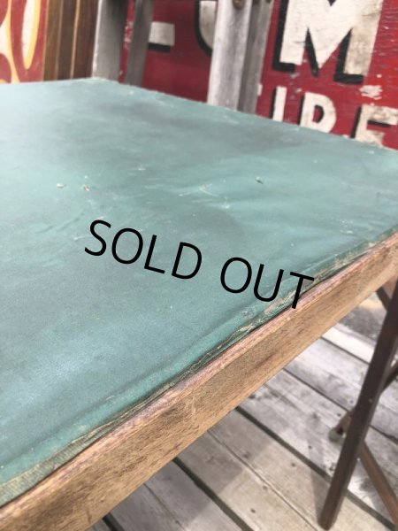 画像10: Vintage Wood Folding Table (C089) (10)