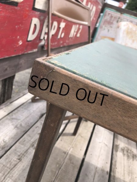 画像12: Vintage Wood Folding Table (C089) (12)