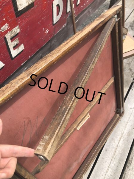 画像17: Vintage Wood Folding Table (C089) (17)