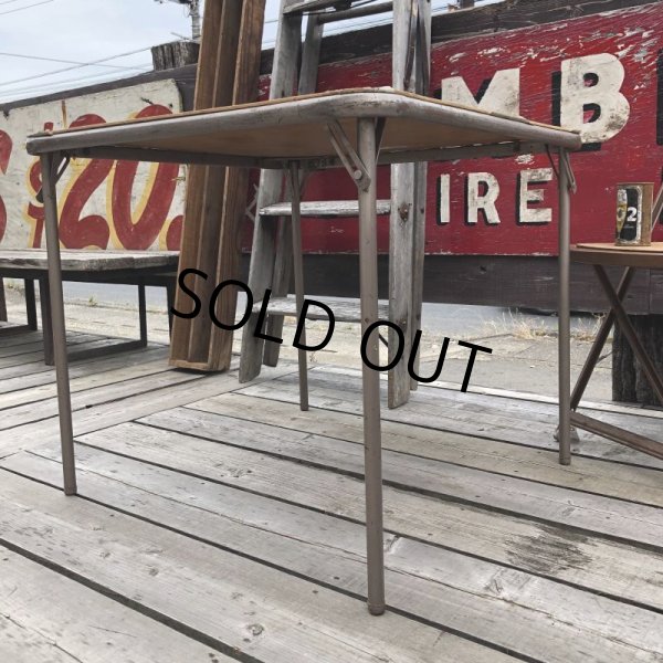 画像3: Vintage Metal Folding Table (C084) (3)