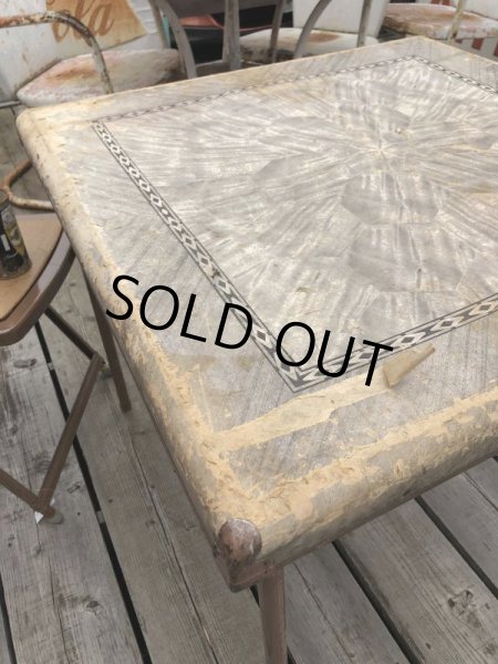 画像6: Vintage Metal Folding Table (C081) (6)