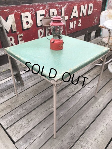 画像2: Vintage Metal Folding Table (C083) (2)