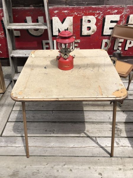 画像1: Vintage Metal Folding Table (C088) (1)