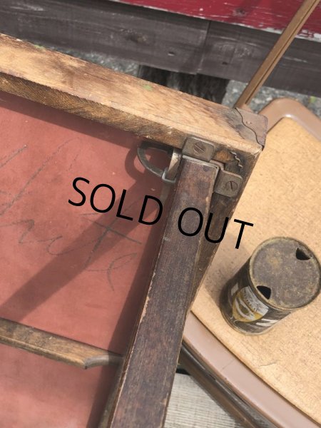 画像19: Vintage Wood Folding Table (C089) (19)