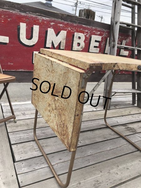 画像13: Vintage Metal Folding Table (C090) (13)