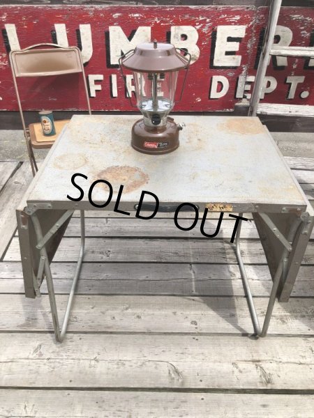 画像2: Vintage Metal Folding Table (C091) (2)