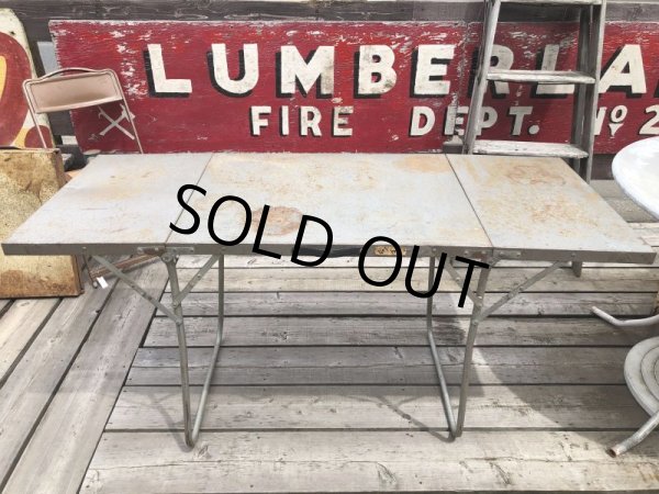 画像9: Vintage Metal Folding Table (C091) (9)
