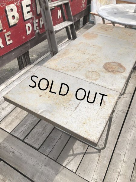 画像10: Vintage Metal Folding Table (C091) (10)