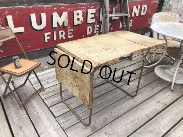 画像14: Vintage Metal Folding Table (C090) (14)
