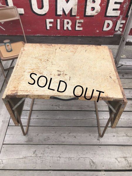 画像18: Vintage Metal Folding Table (C090) (18)