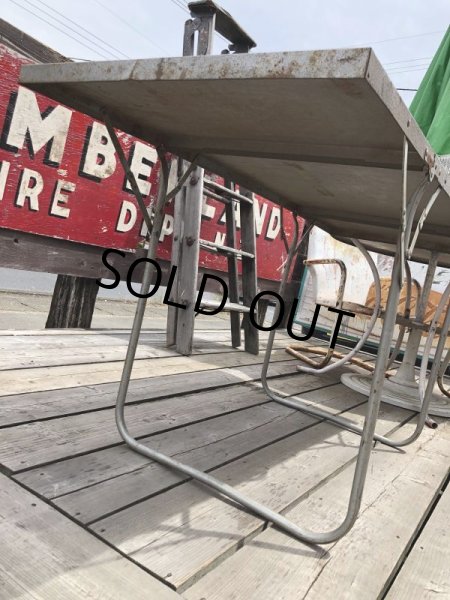 画像11: Vintage Metal Folding Table (C091) (11)