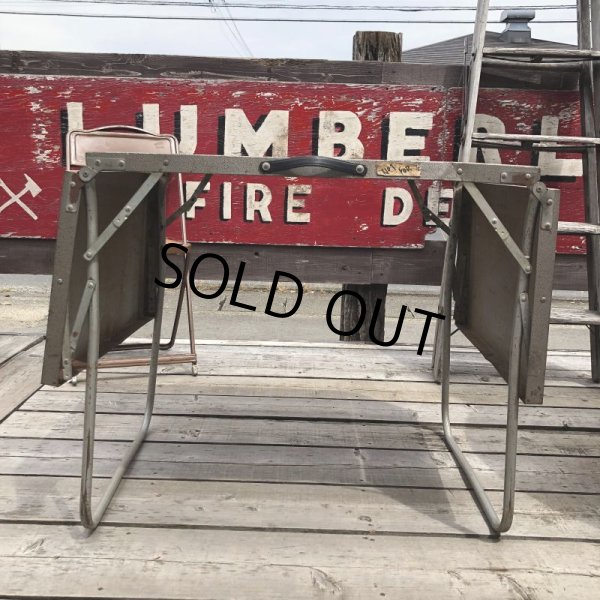 画像18: Vintage Metal Folding Table (C091) (18)