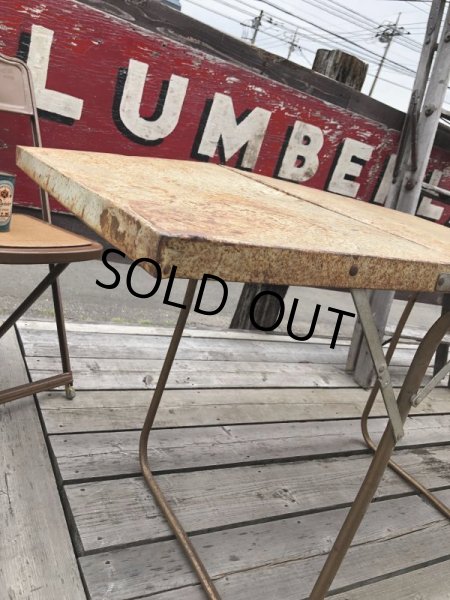 画像12: Vintage Metal Folding Table (C090) (12)