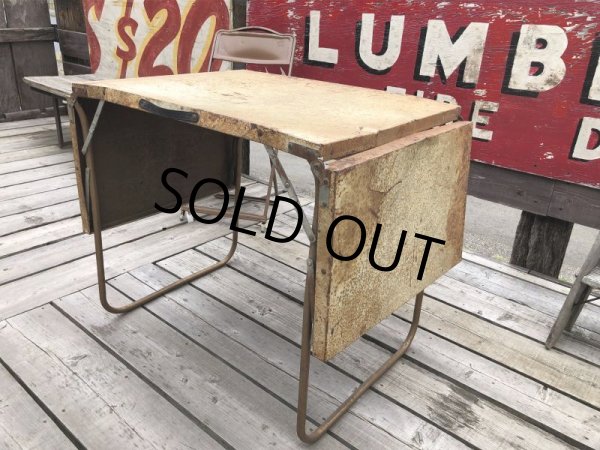 画像17: Vintage Metal Folding Table (C090) (17)