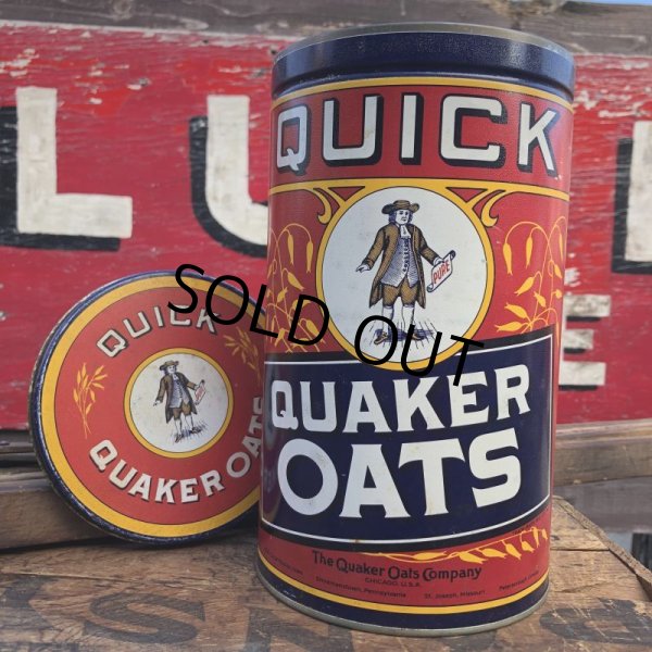 画像1: Vintage Tin Can QUICK QUAKER OATS 1990 (B936) (1)