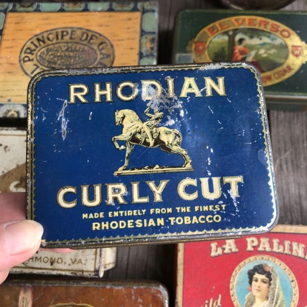 画像1: Vintage Can RHODIAN CURLY CUT Tobacco (C097) (1)