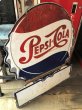 画像15: Vintage Mexican Pepsi Cola Bottle Cap Metal Store Sign (C103) (15)