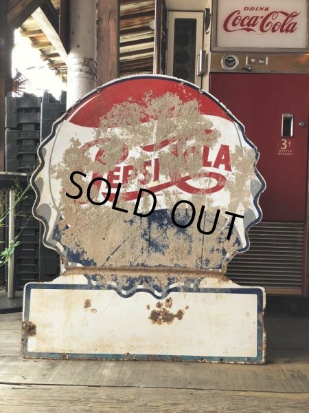 画像17: Vintage Mexican Pepsi Cola Bottle Cap Metal Store Sign (C103) (17)